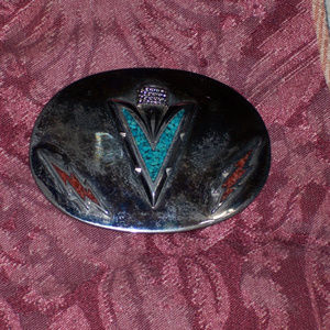 BELT BUCKLE ARROWHEAD LIGHTNING BOLTS